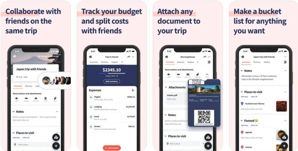 Wanderlog is a highly-rated travel planning and feature-rich app that combines itinerary creation with map-based visualization. It allows groups to collaboratively plan routes, add notes to locations, and track expenses. The app also provides suggestions for nearby attractions and restaurants.