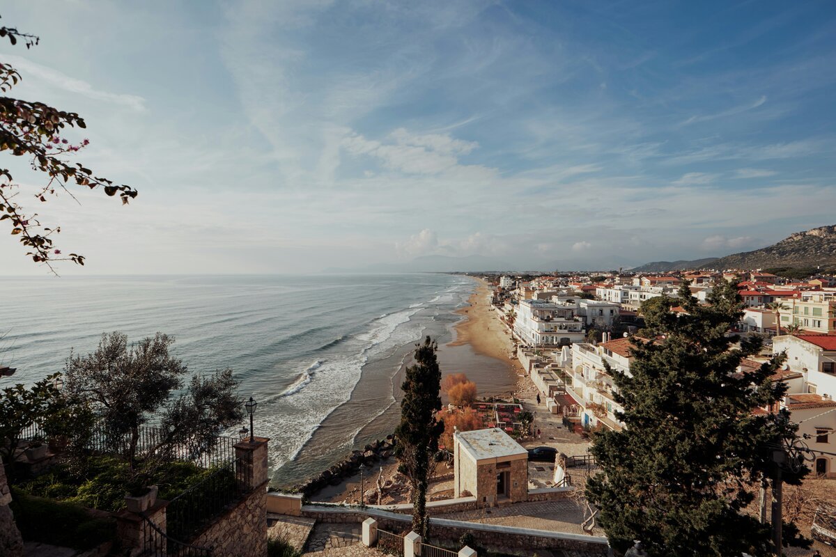 Spiaggia di Sperlonga, Italy. Beachside town